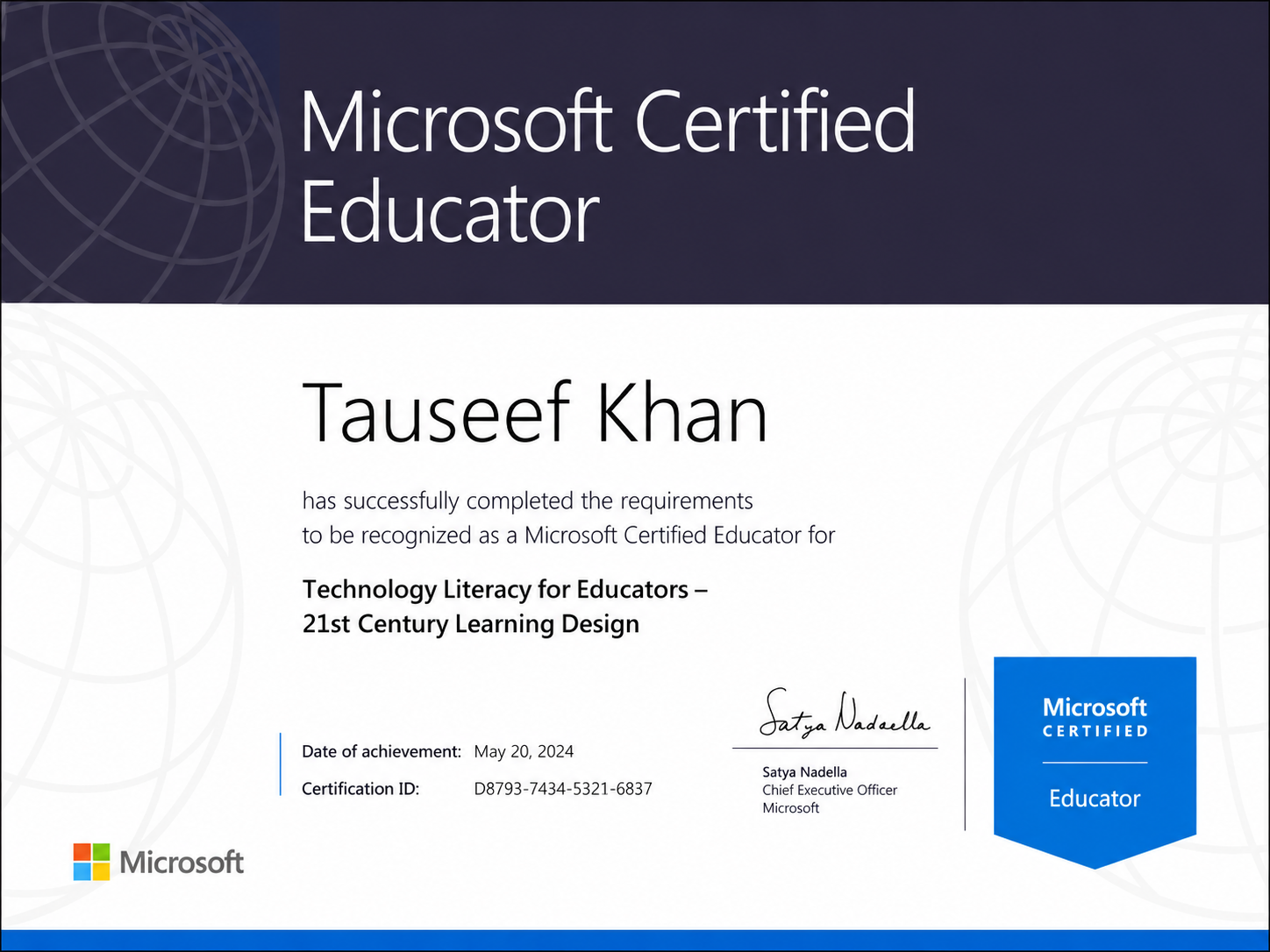 Microsoft AI in Education Certificate